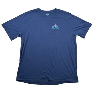 Huk Shirt Mens XL Basic T-Shirt Fishing Navy Blue Graphic Performance Casual